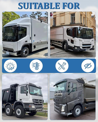 2Pcs Semi Truck Side Window Sun Shades,Upgraded 21×23" UV Protection Sunblock Side Window Shade with Suction Cup,Semi Truck Accessories for Kenworth,Volvo VNL,RV,Freightliner,International Trucks - Image 7