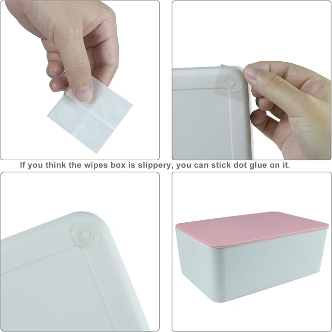 Diaper Wipes Dispenser, Tissue Storage Box Case, Wet Wipe Dispenser Holder | Refillable Wipe Container, Wipe Holder for Baby & Adult, Keeps Wipes Clean, Non-Slip, Easy Pull Wipes Pouch Case - Image 6