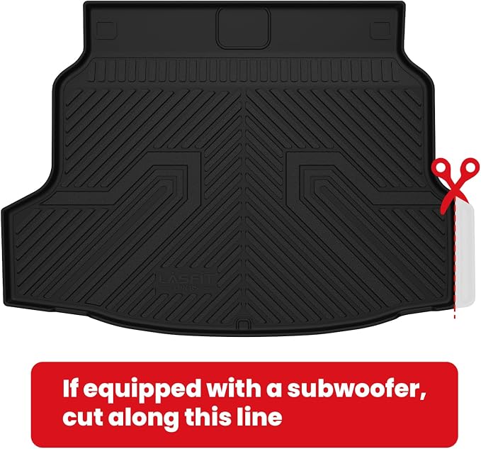 LASFIT All Weather Cargo Mats for Honda Civic 2017-2021 - Hatchback | Full Surround TPE Mats, Tall Walls, 3D Custom Fit, Non-Slip, Easy Clean, Tool-Free Install, Vehicle-Specific Accessories - Image 2
