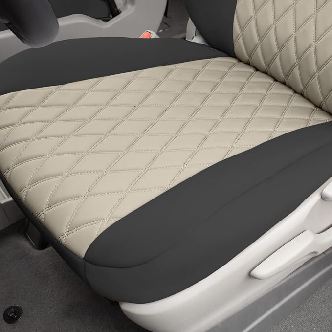 FH Group Custom Fit Car Seat Covers Specifically Made for 2011-2020 Toyota Sienna 7 Seater with Ultraflex Neoprene Water Resistant Automotive Seat Covers - Full Set Beige - Image 8