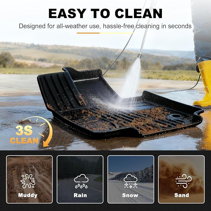 Floor Mats for Toyota Highlander 7-Seat 2020-2026 Cargo Mat Seat Back Mats | 7PCS. Laser-Measured Custom Fit. Odorless & Waterproof. All-Weather Protection. Easy to Clean. 2-in-1 Cargo Liner. TPE - Image 7