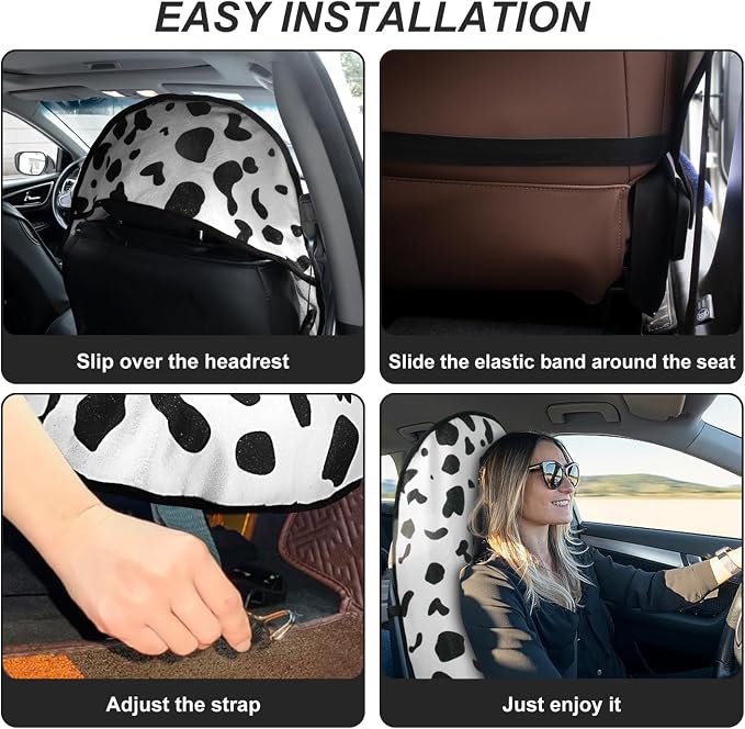 Waterproof Sweating Car Seat Cover for Post Gym Workout, Running, Swimming, Beach and Hiking, Universal Fit Non-Slip Bucket Seat Protector for Cars SUV Trucks, Machine Washable (1pcs-Cow) - Image 6