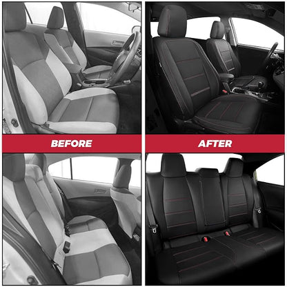 FREESOO Custom Leather Seat Covers for Toyota Corolla LE 2023-2026 | Sedan, Full Set, Waterproof, Airbag Compatible, Scratch-resistant, Anti-slip, Protector Cushion, Durable Material, Easy-clean - Image 5
