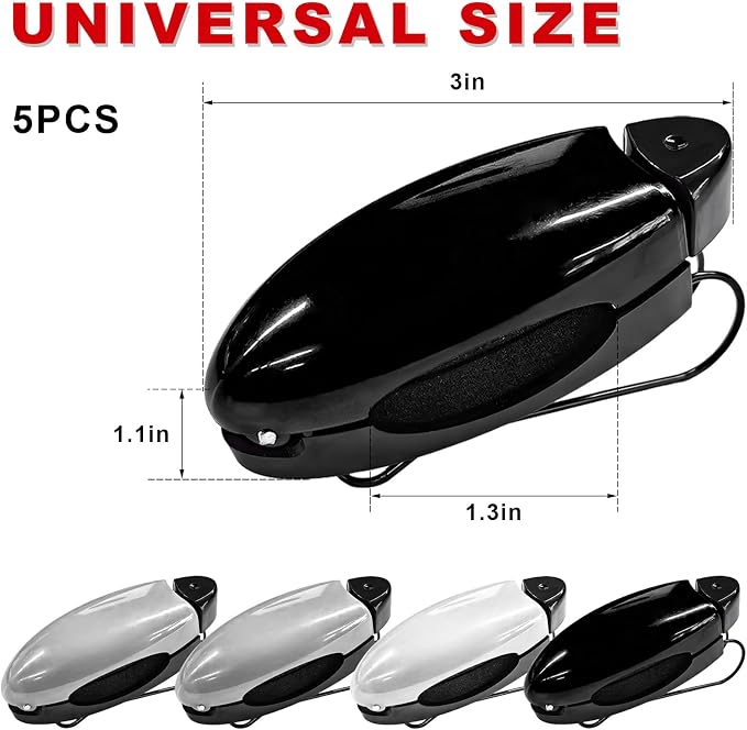 5 PCS Car Sun Visor Clips, Compact Auto Sunshade Sunglasses Clip Ticket Card Holder, Universal Sun Visor Organizer Eyeglasses Mount for Most Vehicles (Black+Gray+White) - Image 2