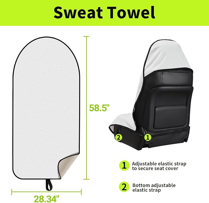Leader Accessories Waterproof Towel Car Seat Cover, Front Bucket, White | Universal Non-Slip, Fits Car Truck SUV, Machine Washable, For Dog & Kid, Pets, Yoga, Gym, Beach, Swimming, Outdoor Sports - Image 4