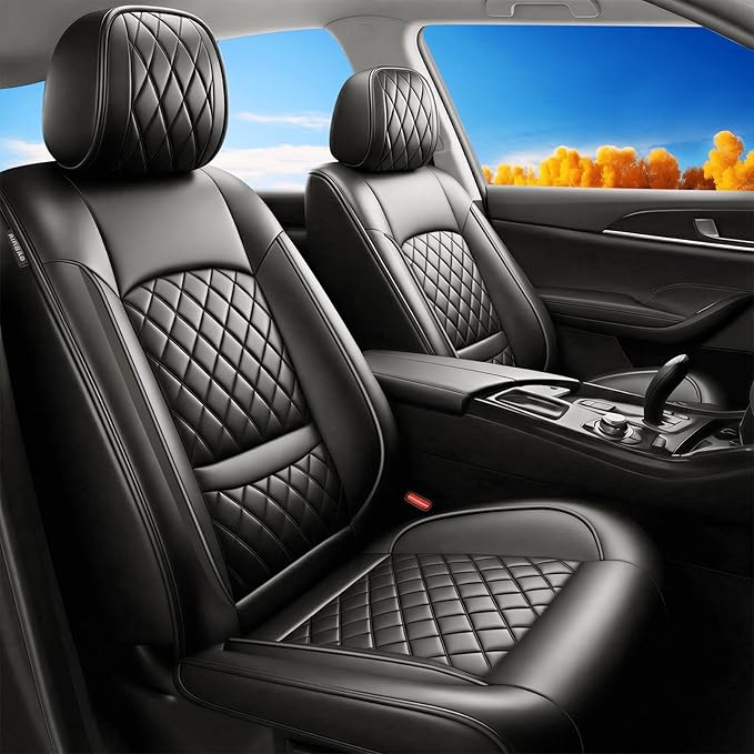 Fit for Prius Car Seat Covers Compatible with Toyota Prius 2001-2026 - Waterproof Breathable Leather Automotive Seat Cushions Protector,Airbag Compatible,Full Set 5 Seats(Black) by Unknown