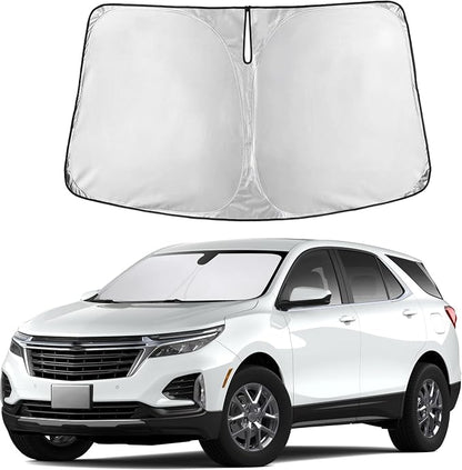 Autovir Windshield Sun Shade Fit for 2018-2022 2023 2024 Chevrolet Equinox | Sunshade, Front Car Window Shades Sun Visor, Blocks UV Rays & Heat, Car Accessories by Autovir