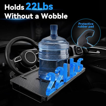 XOOL 2-in-1 Car Steering Wheel Tray & Car Seat Gap Filler Organizer, Foldable Adjustable Car Desk for Laptop, Eating Food, Writing, Steering Wheel Desk Tray for Cars, SUVs & Trucks - Image 6