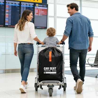 Kcicephine Car Seat Travel Bag for Airplane,Gate Check Storage Bag for Car Seat Airport,Universal Car Seat Bags Essentials for Air Travel,Perfect Family Vacations, and Parents with Infants, Black - Image 5