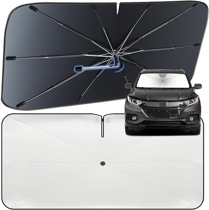 Windshield Sun Shade Umbrella for Honda HR-V 2016-2022 Front Window Shield | Heat-Reflective Window Shade, Umbrella Sunshade Cover Blocks Heat, Protects Interior, Vehicle-Specific Precision Fit by Fshaanys