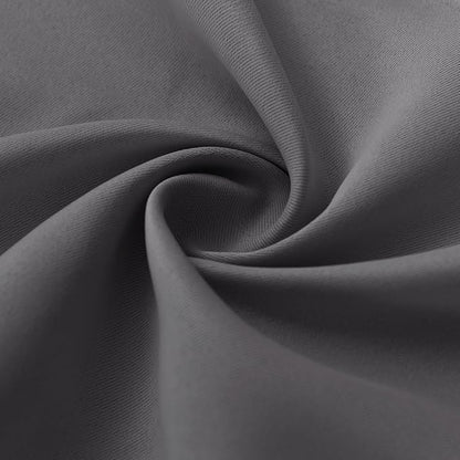 RYB HOME 2 Panels Blackout Doorway Curtains | Thermal Insulated, Privacy, Rod Pocket, Easy Installation, Drapes for Living Room Bedroom Dining Room, W34 x L80, Grey - Image 2