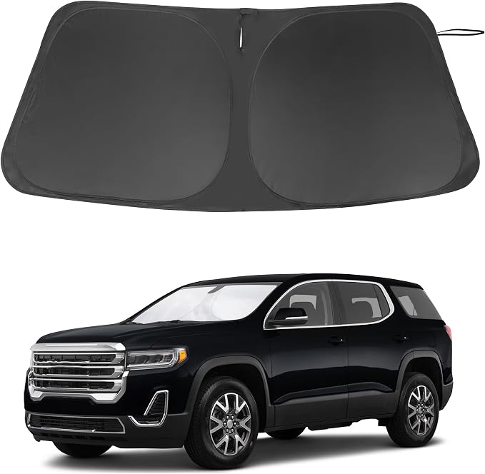 Windshield Sun Shade for 2017-2023 GMC Acadia Accessories | Full covered for windshield, Foldable & Durable, Block UV Rays, Reduce Heat, Easy to install, Keep Car Cooler by LHFLIVE