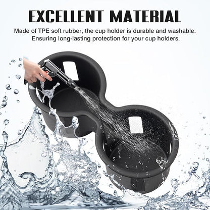 Autorder Car Cup Holder for Honda Pilot 2023-2025/Passport Ridgeline 2024-2025 2026 Accessories Water Cup Holders TPE Durable Cup Holder Insert for Pilot - Image 6