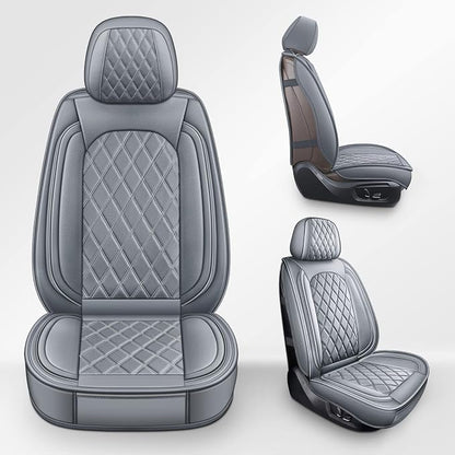 Ram Front Seat Covers Grey for 2009-2026 RAM 1500/2500/3500,Leather | Leather Ram Seat Cover,Waterproof Truck Seat Covers,Grey Car Seat Cover,Car Seat Protector,Front Seat Covers For Ram - Image 4