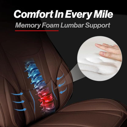 Coverland Premium Custom Fit Truck Car Seat Covers Front Seats Waterproof | Airbag Compatible Non-Slip Seat Cover for RAM 1500, RAM 1500 Classic, RAM 2500, 3500 [Dark Brown - Size Chart A37] - Image 3