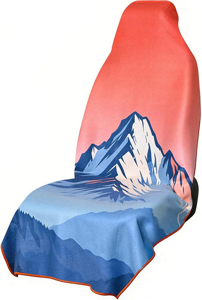 Car Seat Cover Towel for Front Seats Non-Slip with Headrest Pocket & Strap | Universal Fit for Cars Truck SUV|Car Seat Hoodie & Phocho Perfect After Gym Workout, Beach,Yoga and Running|Anti-dog Scratch by Unknown