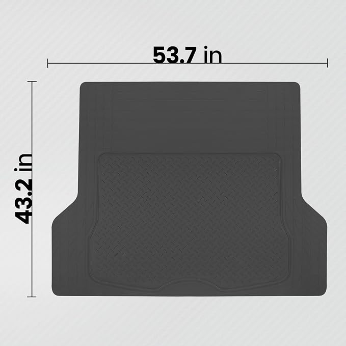 Heavy Duty Cargo Liner Floor Mat-All Weather Trunk Protection, Trimmable to Fit & Durable HD Rubber Protection for Car SUV Sedan Auto - Image 7