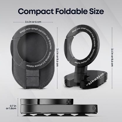 ALCOVA MagLock 3-in-1 Suction Magnetic Phone Holder for MagSafe | Phone Tripod Mount with Carabiner Clip, Compatible with iPhone 17-12, Ideal for Car Dashboard, Gym, Kitchen, Office - Image 6