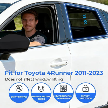 2PCS Rear Side Window Mesh Shades for Toyota 4Runner 2011-2023 | Sun & Heat Block Privacy Window Covers Accessories, UV Protection for Kids, Pets & Outdoor Travel - Image 2