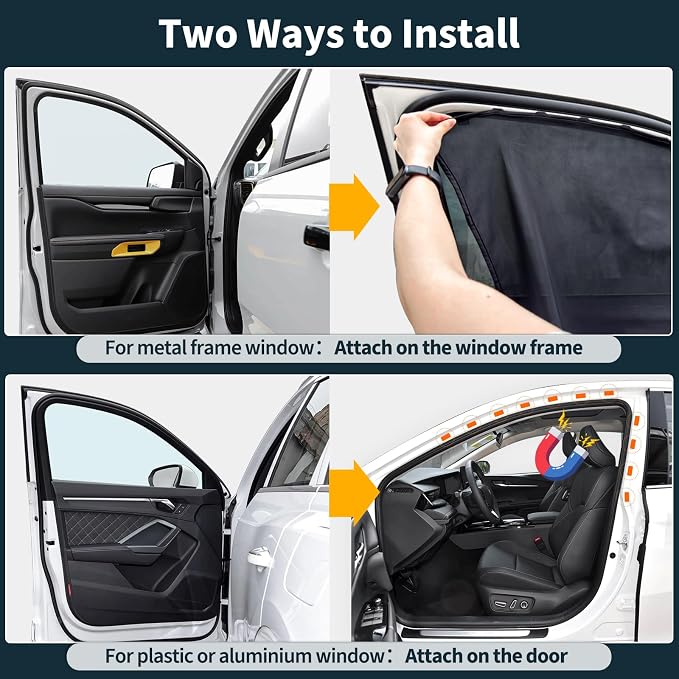 Magnetic Car Side Window Sun Shade Car Window Shade for Driver Side Small Size Fit SUVs and Compact Cars Highlander Corolla CRV RAV4 Silverado Tacoma - Image 6