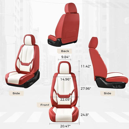 Coverado Car Seat Covers, Seat Covers for Cars, Waterproof Leather Auto Seat Protectors, Leather Car Seat Cushion, Car Interiors Accessories Universal Fit for Most Cars - Image 5
