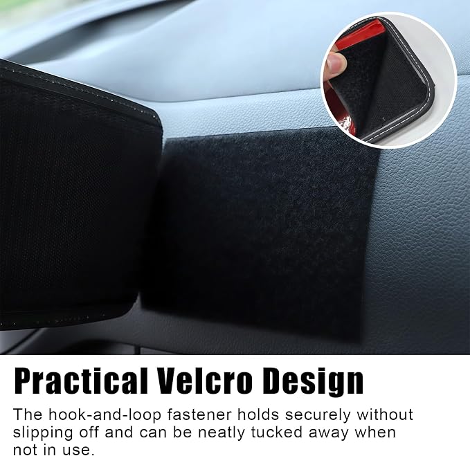 Car Seat Side Pocket Organizer, PU Leather Car Storage Bag Multifunctional Phone Wallet Key Card Holder Gap Filler Universal Pouch for Auto Door Seat Side Dash Interior Accessories (Black) - Image 4