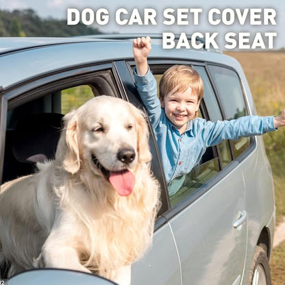 Dog Car Seat Cover for Back Seat, 60/40 Split with Armrest Access | 60" Wide • Water-Resistant Oxford • Non-Slip Backing • Black • Full-Size SUVs & Pickups - Image 9