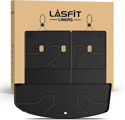 LASFIT Cargo Mats for Hyundai Palisade 2026 | All Weather TPE Custom Fit Cargo Trunk Mat & Backrest Mats Accessories, Black by LASFIT
