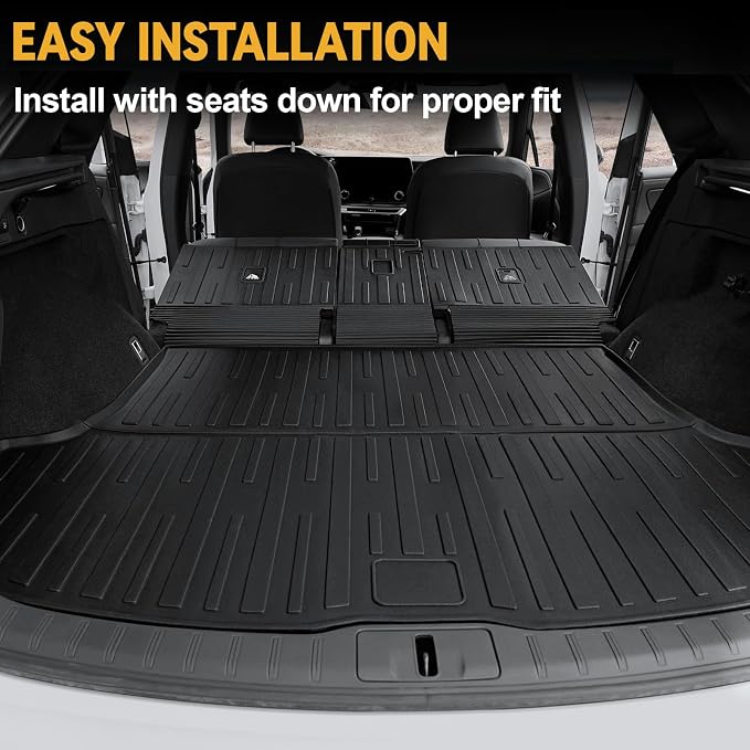 Floor Mats for 2023-2026 Lexus RX350/RX350H/RX500H Accessories | Full-Coverage Mats Set with Integrated Cargo Liner & Backrest Mat, Odorless & Durable, All-Weather Protection, 3D Laser Fit - Image 6
