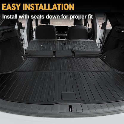Floor Mats for 2023-2026 Lexus RX350/RX350H/RX500H Accessories | Full-Coverage Mats Set with Integrated Cargo Liner & Backrest Mat, Odorless & Durable, All-Weather Protection, 3D Laser Fit - Image 6