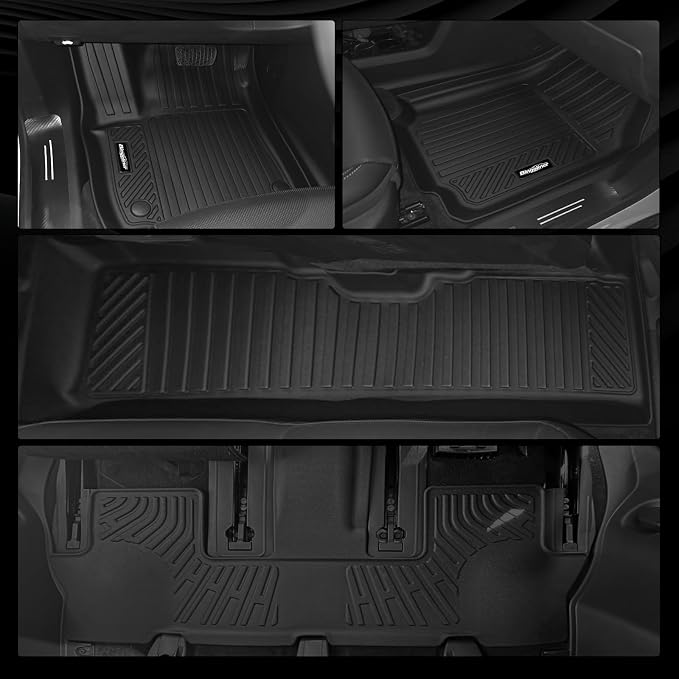 Floor Mats for 2020-2026 Lincoln Aviator 7 Seats/Bench Seats | Trunk Mat and 2nd/3rd Backrest Mat & Door Sill Guard All Weather TPE Protector Odorless Interior Accessories Floor Liners - Image 5