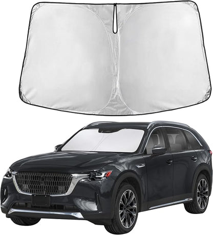 Autovir Windshield Sun Shade Fit for 2024 2025 2026 Mazda CX-90 | Sunshade, Front Car Window Shades Sun Visor, Blocks UV Rays & Heat, Car Accessories by Autovir