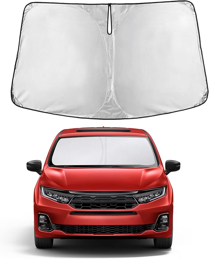 Autovir Windshield Sun Shade Fit for 2018-2024 2025 2026 Honda Odyssey | Sunshade, Front Car Window Shades Sun Visor, Blocks UV Rays & Heat, Car Accessories by Autovir