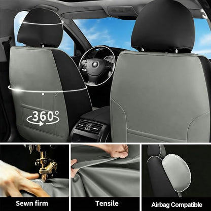 for Subaru Legacy 2008-2026 Car Seat Covers, Full Set, Gray | Luxury Full Coverage Leather Seat Protectors, Waterproof Breathable, Non-Slip, Easy to Install, Airbag Compatible, All-Season - Image 6