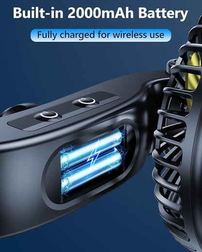 Dual Head Car Cooling Fans for Back Seat for Kids, Battery Powered Rechargeable Usb 5V/ 12V /24V Car Backseat Headrest Fan for Baby Rear Facing, Car Seat Cooler That Blow Cold Air for Vehicles - Image 3