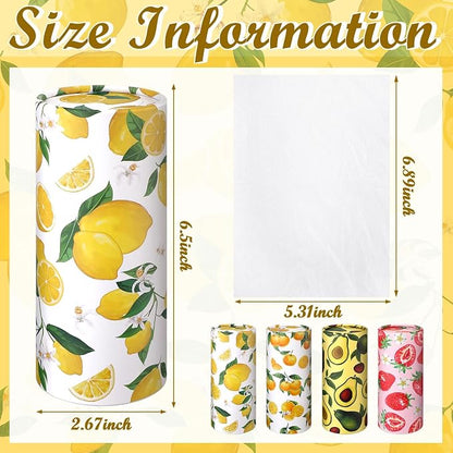 Zonon 8 Pcs Car Tissues Holder Round Box with Facial Tissue Bulk Fruit Multicolor Car Tissues Cylinder with 50 Sheets Face Towel Fit for Cube Boxes Christmas Round Tubes Cup Holder Container Travel - Image 4