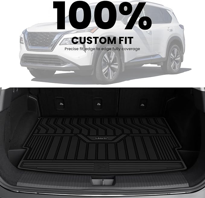 LASFIT Cargo Mat for Rogue 2026 2025 2024 2023 2022 2021 | All Weather TPE Custom Fit Cargo Trunk Mat Accessories, Black - Image 4