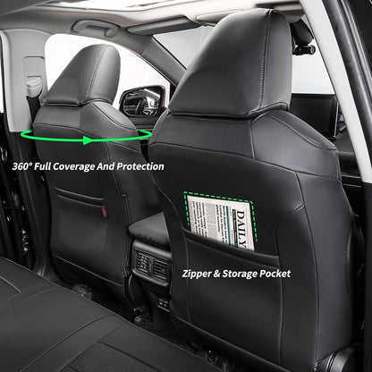 Custom Seat Covers for 2026 Subaru Forester,Rear w/No Armrest,Faux Leather | Full Set Suv Seat Cushion,Easy Installation,Factory Look,Waterproof Car Seat Protector (Black) - Image 5