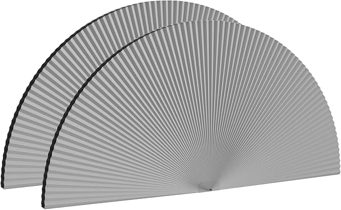 Myshade Arch Window Shades Half Circle Blackout Cellular Shades Cordless No Drill Blinds for Windows Half Moon Honeycomb Fabric No Tools Room Darkening Shades Easy Install (2PCS Grey 24" W X 12" H) by MYSHADE