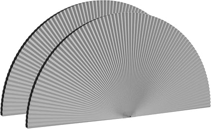 Myshade Arch Window Shades Half Circle Blackout Cellular Shades Cordless No Drill Blinds for Windows Half Moon Honeycomb Fabric No Tools Room Darkening Shades Easy Install (2PCS Grey 24" W X 12" H) by MYSHADE