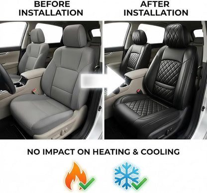 Fit for CH-R Car Seat Covers Compatible with Toyota CHR 2018-2022 - Waterproof Breathable Leather Automotive Seat Cushions Protector, Airbag Compatible,Only 2 Front seat Covers(Black) - Image 6