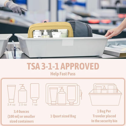 YOPCDJ 3PCS Clear Toiletry Bag,TSA Approved Travel Pouch with Zipper for Cosmetics and Toiletries，Diaper Bag Organizer Pouch Set, Purse Organizer and Clear Car Bag for Women and Kids - Image 5