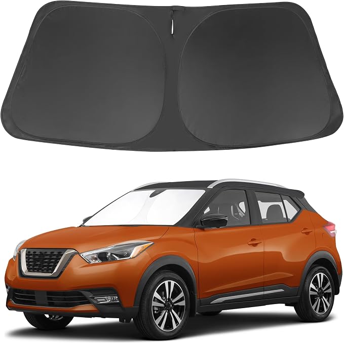 Windshield Sun Shade for 2018-2024 Nissan Kicks Accessories | Full covered, Block UV Rays, Reduce Heat, Easy to install, Keep Car Cooler by LHFLIVE