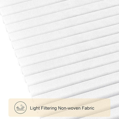 Window Blinds Cordless No Drill Cut to Size Clip On Stick On Self Adhesive Temporary Blinds Pleated Paper Blinds for Windows Doors Shades for Home Nursery Bedroom Kitchen Bathroom | Non-Woven, Light Filtering, Easy Install, Self Adhesive, Pleated Windo... - Image 7