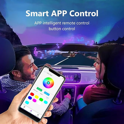 Car-Ambient-Lighting-Kit,RGB 18 in 1 256 LED with Wireless APP DIY Modes | Acrylic Interior Car LED Strip Light for Universal Cars - Image 6