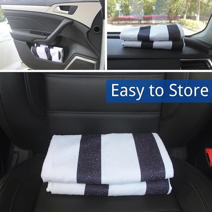 Waterproof Car Seat Cover for Front Seats, Protector for Cars SUVs Trucks, Sweat Towel Seat Covers Bucket for Gym,Workout,Beach,Hiking,Running and Swimming (American Flag Black, 2PCS) - Image 7