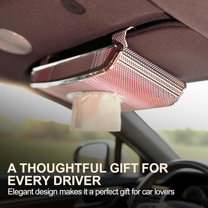 Car Tissue Holder, Tissue Box Holder for Car, Visor Organizer | Car Visor Organizer with Secure Clip, Hanging Tissue Dispenser for Sun Visor, Easy Access, Fits Most Cars, SUVs & Trucks - Image 2