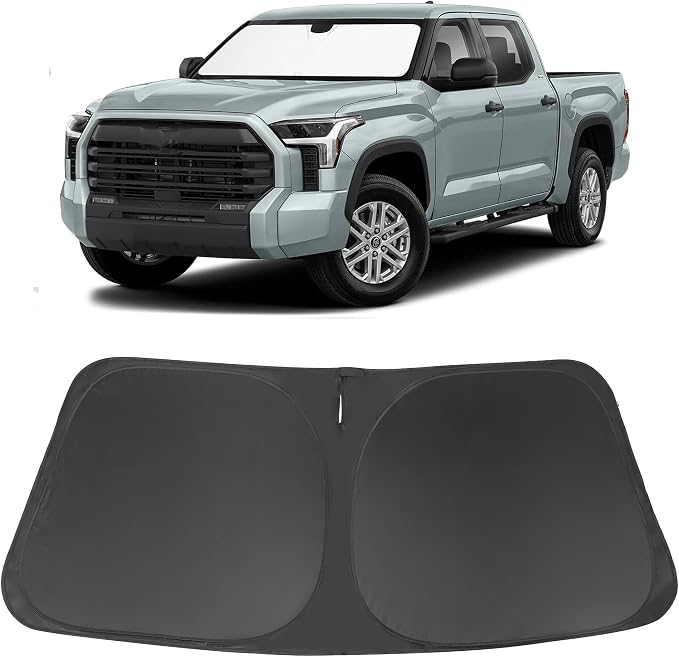 Windshield Sun Shade for 2022-2026 Toyota Tundra Accessories | Full covered for windshield, Foldable & Durable, Block UV Rays, Reduce Heat, Easy to install, Keep Car Cooler by LHFLIVE