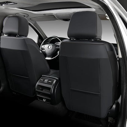 FLORICH Leather Automotive Seat Covers, Waterproof Seat Covers, Black Front Car Seat Cover, Full Coverage Car Seat Covers 2 Pack Car Seat Cushion Protector Universal Fit for Most Cars SUV Trucks - Image 9