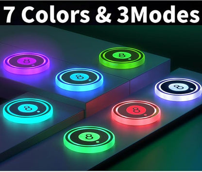 2PCS LED Car Cup Holder Lights, Light up Car Coasters for Cup Holders | 7 Color-Changing Light Up Cup Holder Insert Coasters, Waterproof Car Accessories for Teens, Car Gifts for Men & Women - Image 6